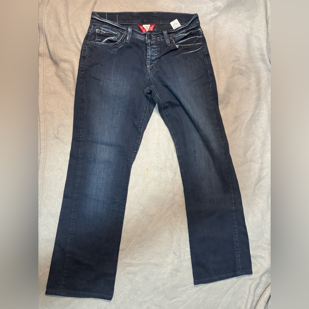 Lucky Brand Authentic Straight Fit Boot Cut Dark Sz 4/27